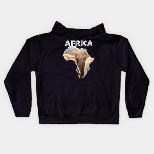 African Wildlife Continent Elephant Family Kids Hoodie